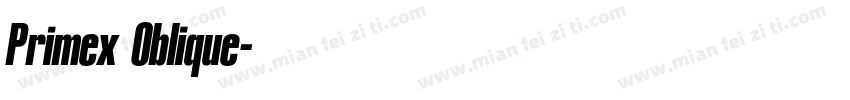 Primex Oblique字体转换
